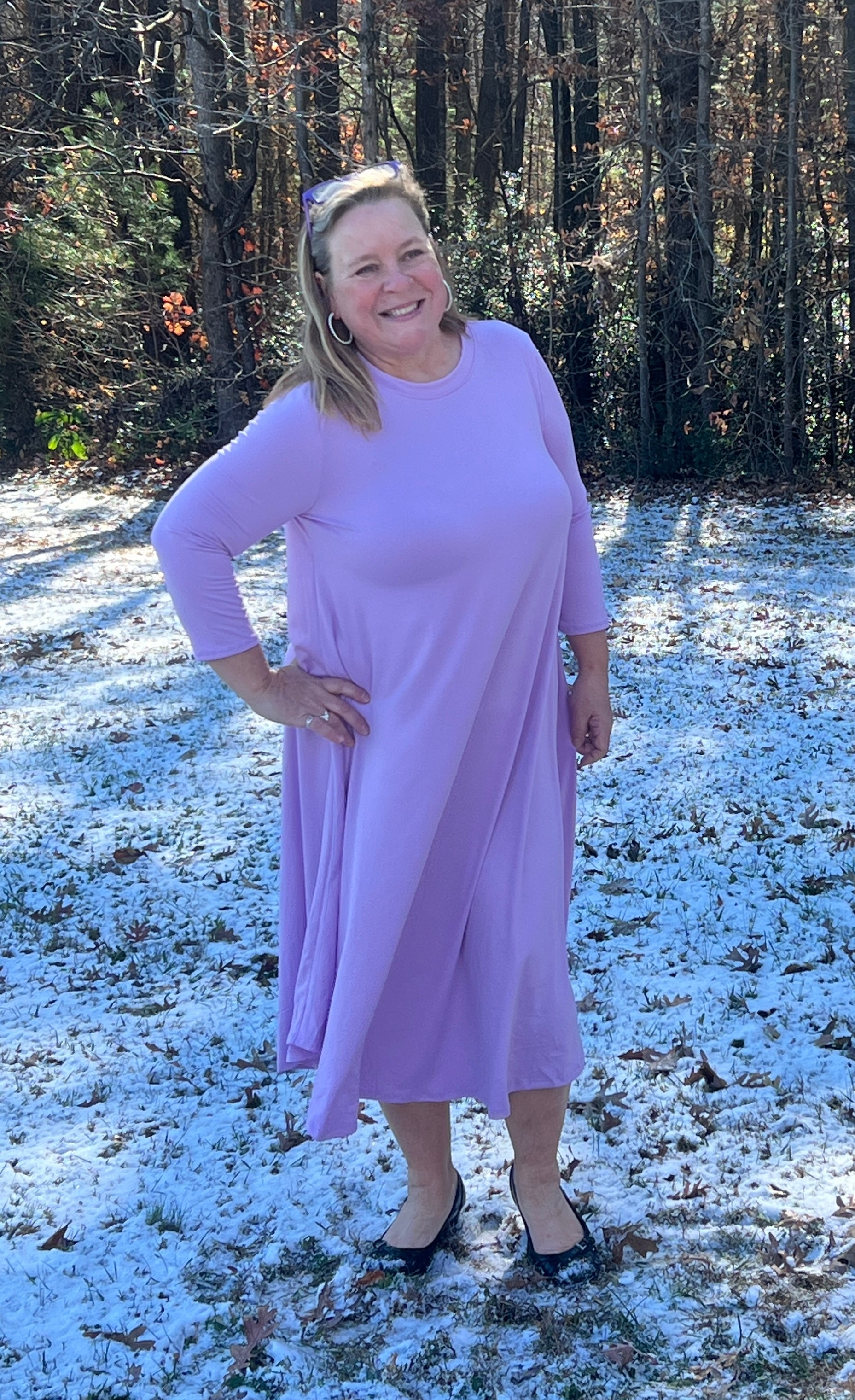 Lavender Plus Size A-line Shin Length Dress JBeSassy.com Lavender Plus Size A-line Shin Length Dress JBeSassy.com